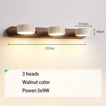 Travertine Stone Mirror Wall Lamp