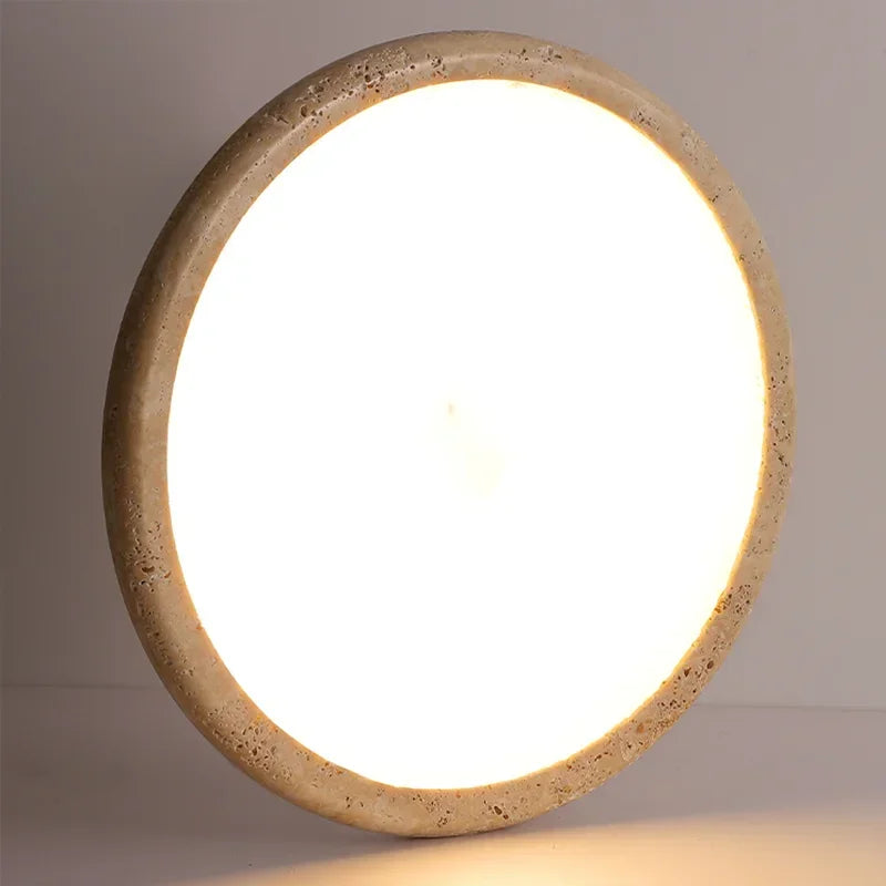Jade Travertine Stone Ceiling Light