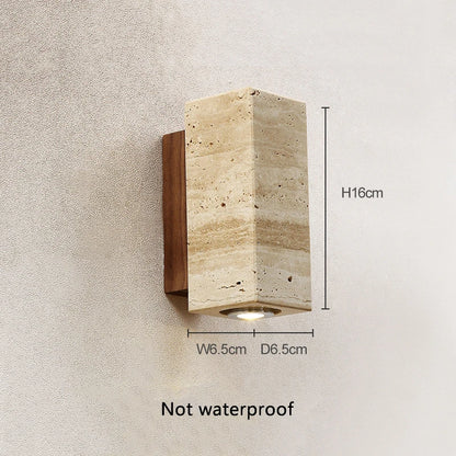 Sanchez Travertine Stone Wall Lamp