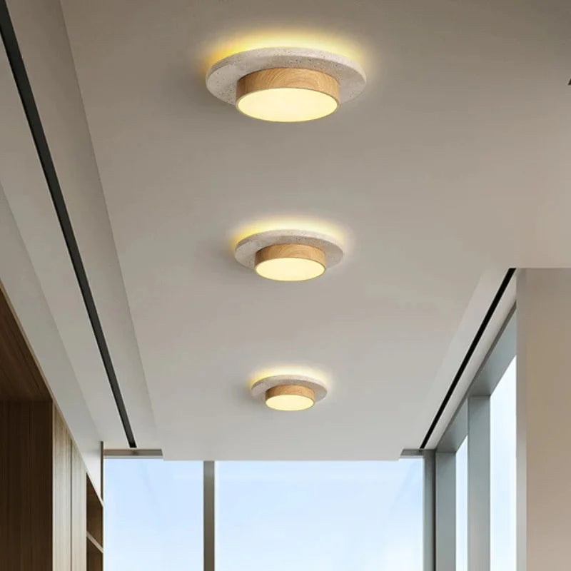 Vittore Travertine Stone Ceiling Light