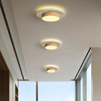 Vittore Travertine Stone Ceiling Light