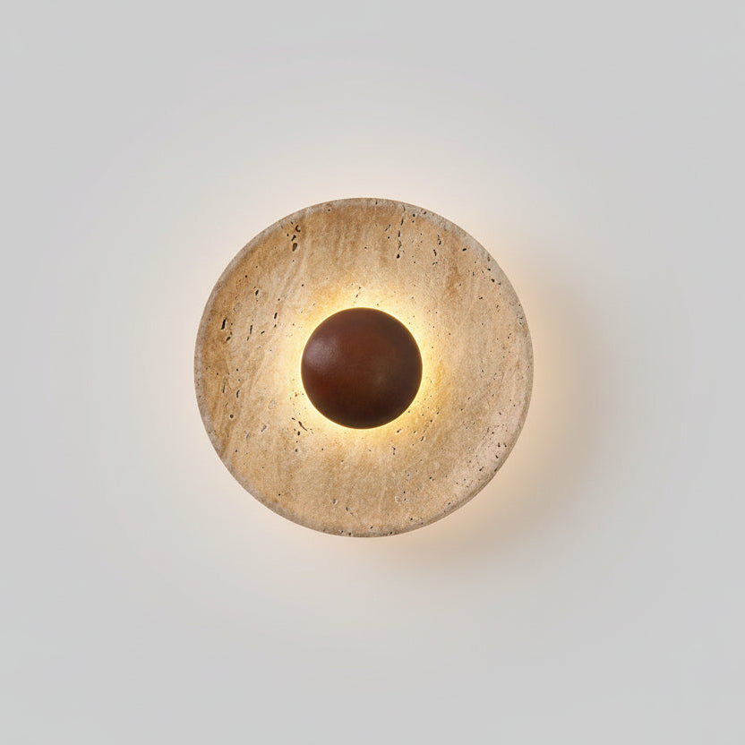 Iris Travertine Stone Wall Lamp