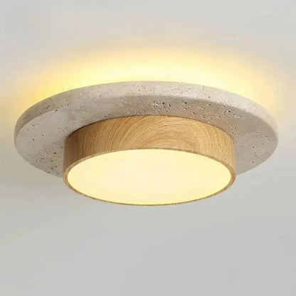 Vittore Travertine Stone Ceiling Light