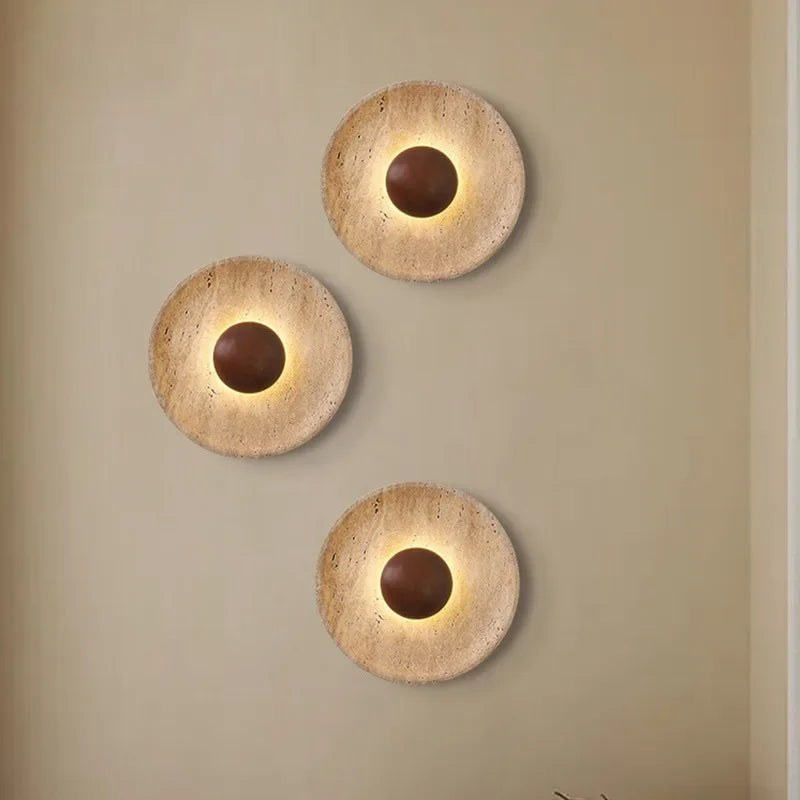 Iris Travertine Stone Wall Lamp