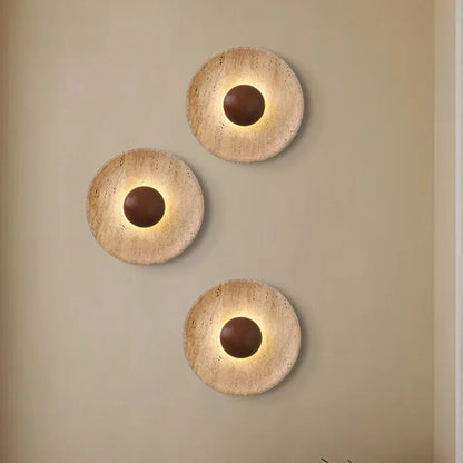 Iris Travertine Stone Wall Lamp