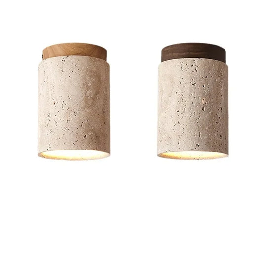 Leme Travertine Stone Ceiling Lamp