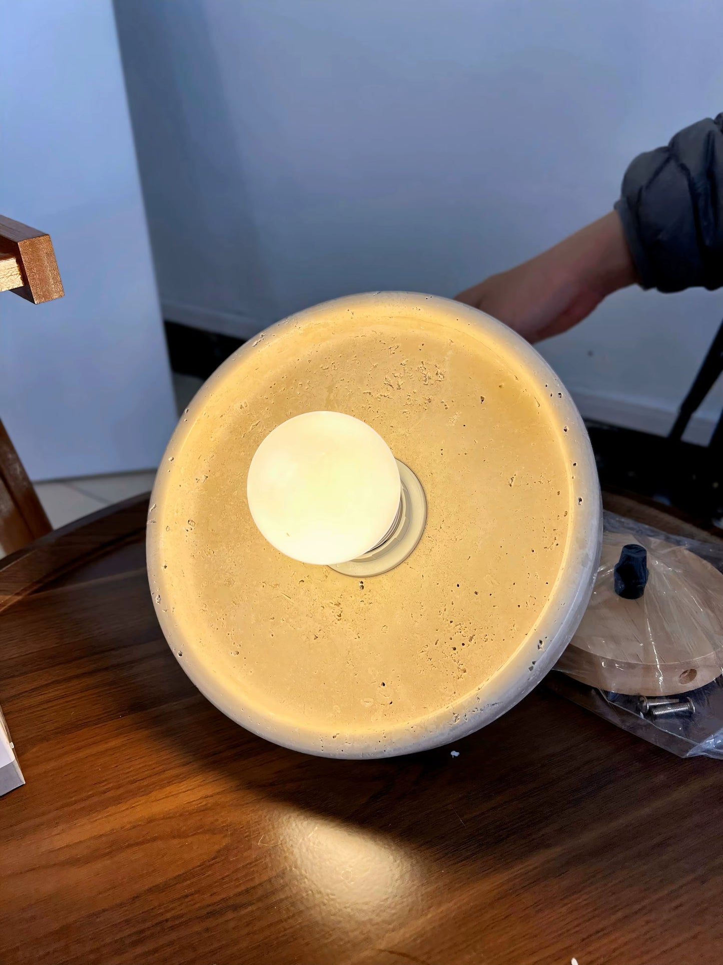 Elise Travertine Stone Pendant Light