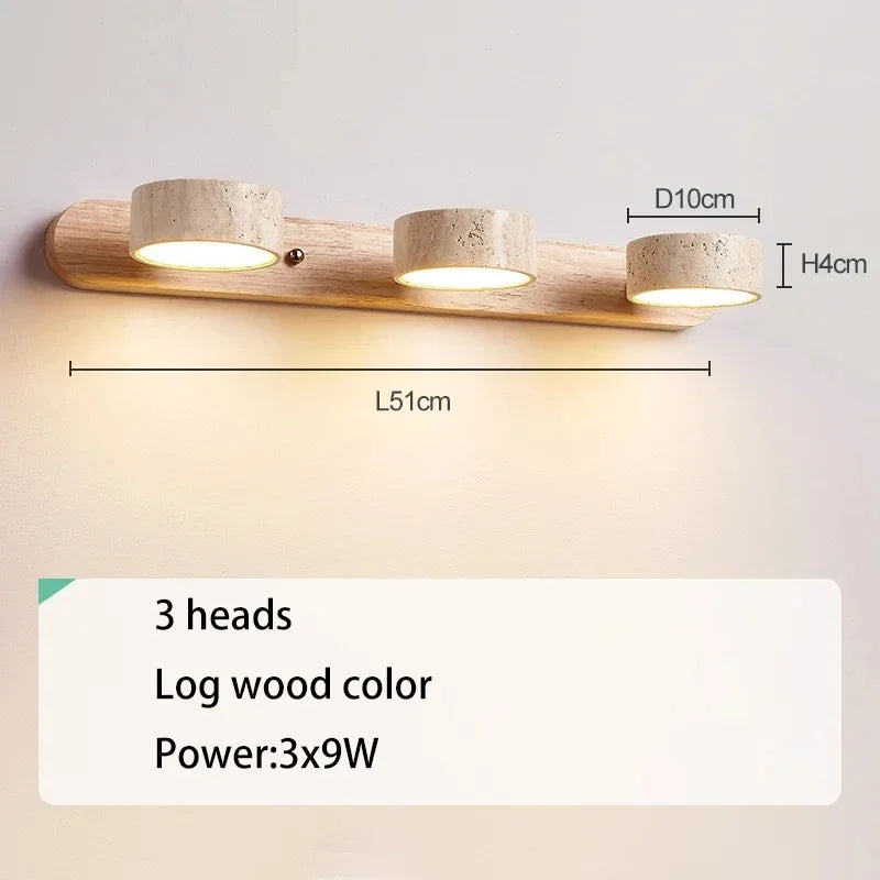 Travertine Stone Mirror Wall Lamp