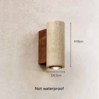 Sanchez Travertine Stone Wall Lamp