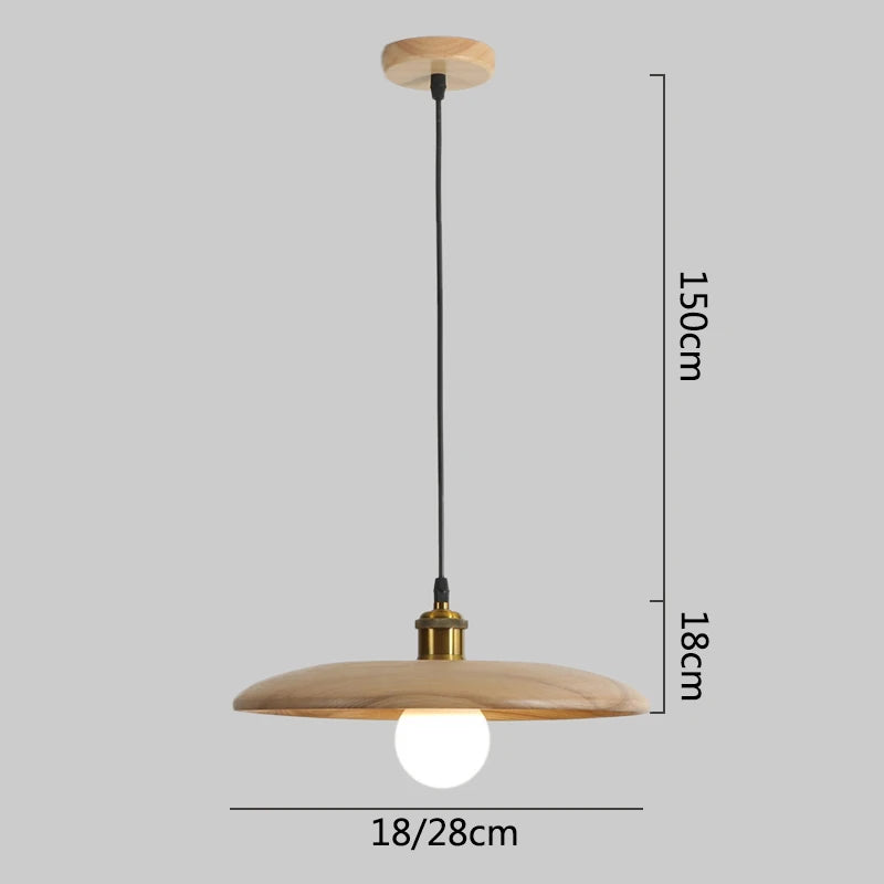 Verna Wooden Disc Pendant Light