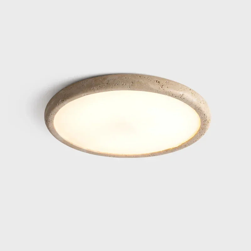 Jade Travertine Stone Ceiling Light